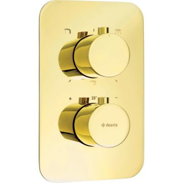 Baterie dus Deante Box Round incastrata pentru corp ingropat, auriu lucios