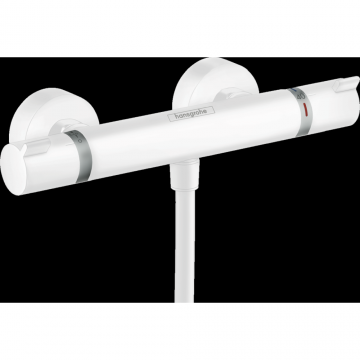 Baterie dus termostatata alb mat Hansgrohe, Ecostat Comfort