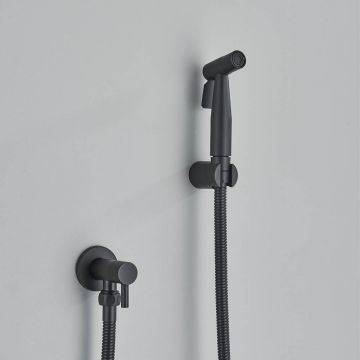Robinet tip dus intim, negru mat, cod 1583