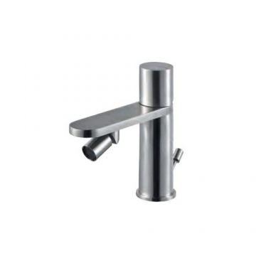 Baterie bideu Vema Veny Steel, cu ventil - Culoare Crom