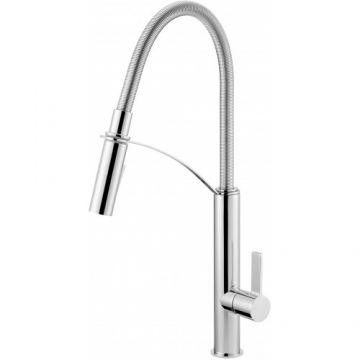 Baterie bucatarie Deante Gerbera cu dus extractibil - Culoare Crom