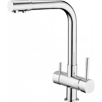 Baterie bucatarie Deante Proeco, cu racord filtru de apa - Culoare Crom