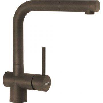 Baterie bucatarie Schock Laios cu dus extractibil - Culoare Bronze