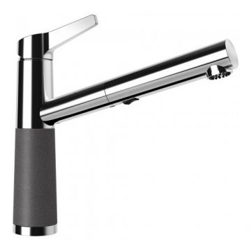 Baterie bucatarie Schock SC-510 cu dus extractibil - Culoare silverstone