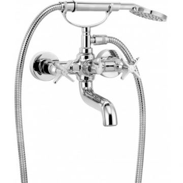 Baterie cada Deante Temisto, cu set de dus - Culoare Crom
