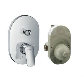 Baterie cada / dus incastrata Hansgrohe Logis, cu corp incastrat - Culoare Crom