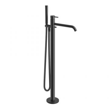 Baterie cada freestanding Vema Maira cu kit de dus, negru - Culoare Negru