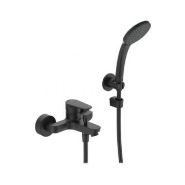 Baterie cada Ideal Standard Cerafine O, negru, cu set de dus - Culoare Negru