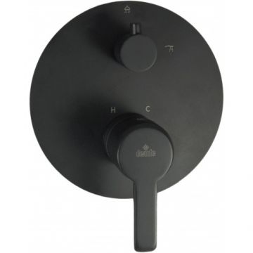 Baterie dus incastrata Deante Arnika, rotunda, negru - Culoare Negru
