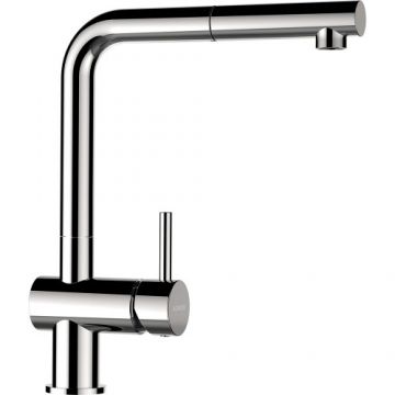 Baterie Schock Epos crom cu dus extractibil - Culoare Crom