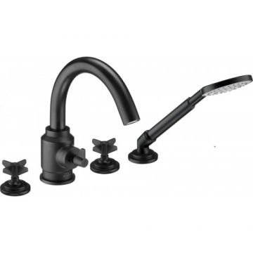 Set baterie cada Deante Temisto, negru - Culoare Negru