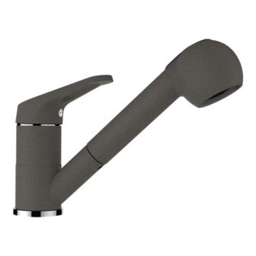 Baterie bucatarie Schock Cosmo cu dus extractibil - Culoare asphalt