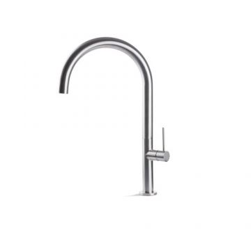 Baterie bucatarie Vema Tiber Steel cu pipa pivotanta - Culoare Crom
