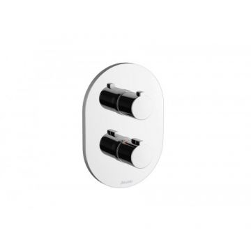 Baterie cada / dus incastrata termostatata Ravak Chrome cu comutator - Culoare Crom