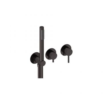 Baterie dus incastrata Sanycces Loop cu para dus si 2 cai, metal gun - Culoare Negru