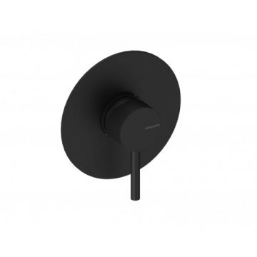 Baterie dus incastrata Sanycces Loop rotunda, negru mat - Culoare Negru