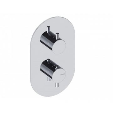 Baterie dus incastrata Sanycces Loop termostatata, crom - Culoare Crom