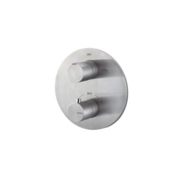 Baterie dus incastrata termostatata Vema Tiber Steel, inox periat - Culoare Crom