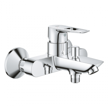 Baterie pentru cada Grohe Start Loop, monocomanda, alama, argintiu, cartus ceramic 35 mm