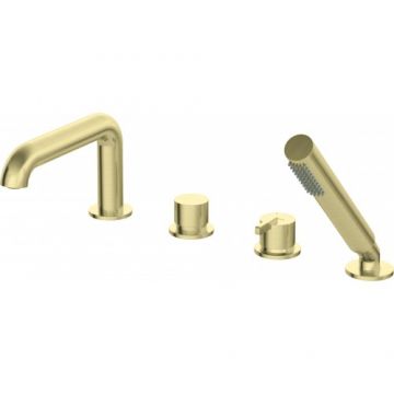 Set baterie cada Deante Silia, cu 4 orificii, auriu periat - Culoare aur periat