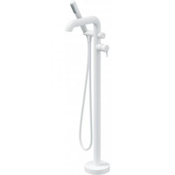 Set baterie cada Deante Silia, freestanding, alb mat - Culoare Alb pal