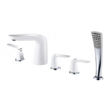 Set baterie cada Wellis Rundo - Culoare Alb pal