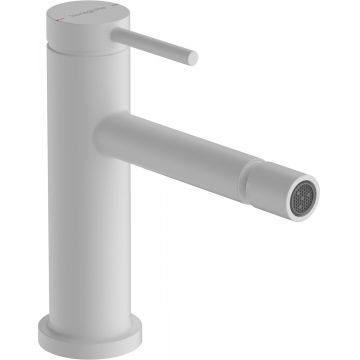Baterie bideu Hansgrohe Tecturis S  ventil pop-up inclus  alb mat