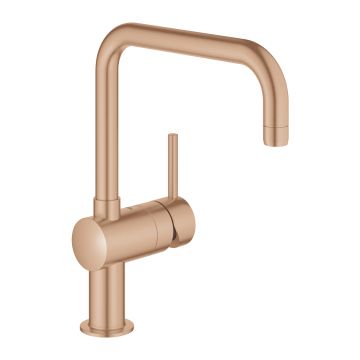 Baterie bucatarie Grohe Minta  pipa U  brushed warm sunset
