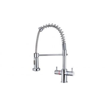 Baterie bucatarie Teka GO 939 cu pipa inalta flexibila  crom