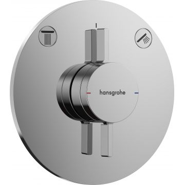 Baterie cada - dus Hansgrohe DuoTurn S cu doua functii  montaj incastrat  necesita corp ingropat  crom