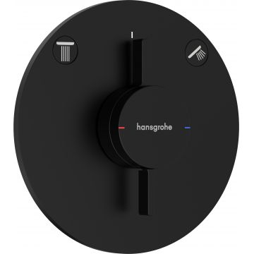 Baterie cada - dus Hansgrohe DuoTurn S cu doua functii  montaj incastrat  necesita corp ingropat  negru mat