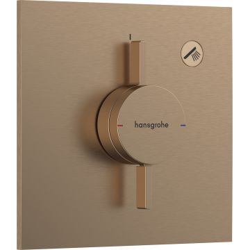 Baterie dus Hansgrohe DuoTurn E cu montaj incastrat  necesita corp ingropat  bronz periat