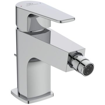 Baterie bideu Ideal Standard Cerafine D crom lucios cu ventil inclus