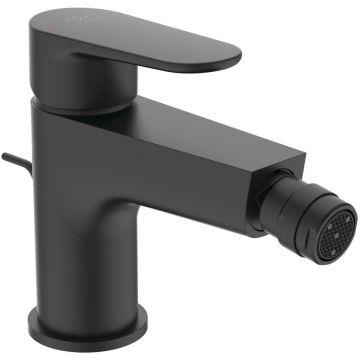 Baterie bideu Ideal Standard Cerafine O negru mat cu ventil inclus