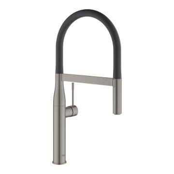 Baterie bucatarie Grohe Essence cu pipa flexibila ProfiSpray  brushed hard graphite