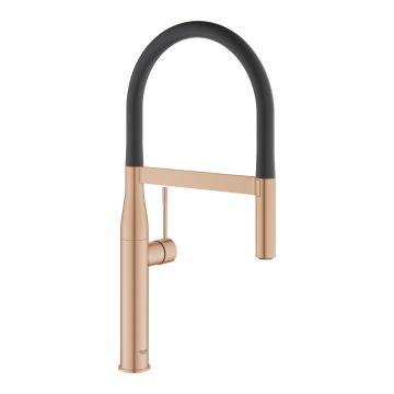 Baterie bucatarie Grohe Essence cu pipa flexibila ProfiSpray  brushed warm sunset