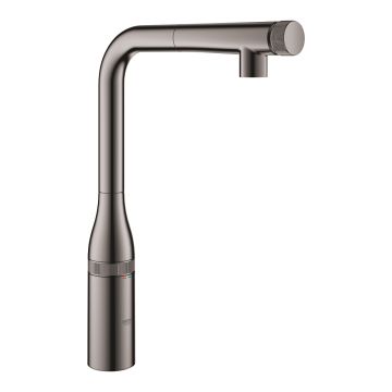 Baterie bucatarie Grohe Essence SmartControl cu dus extractibil  pipa L  hard graphite