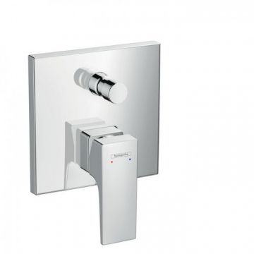 Baterie cada / dus incastrata Hansgrohe Metropol, patrata - Culoare Crom