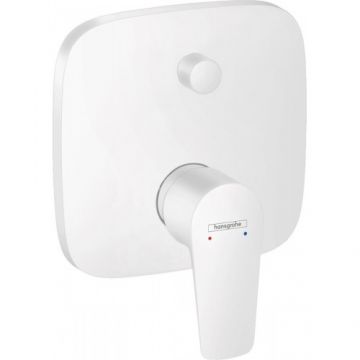 Baterie cada / dus incastrata Hansgrohe Talis E, patrata - Culoare Alb pal