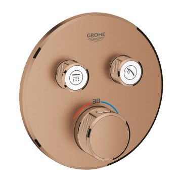 Baterie cada - dus termostatata Grohe Grohtherm SmartControl Round  montaj incastrat  necesita corp ingropat  brushed warm sunset