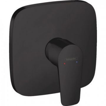 Baterie dus incastrata Hansgrohe Talis E, patrata - Culoare Negru