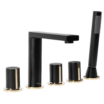Set baterie cadă Rea Icon negru mat
