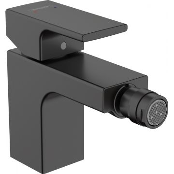 Baterie bideu Hansgrohe Vernis Shape cu ventil pop-up  negru mat