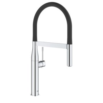 Baterie bucatarie Grohe Essence cu pipa flexibila ProfiSpray  crom