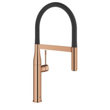 Baterie bucatarie Grohe Essence cu pipa flexibila ProfiSpray  warm sunset
