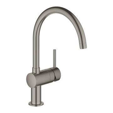 Baterie bucatarie Grohe Minta cu pipa C  brushed hard graphite