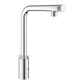 Baterie bucatarie Grohe Minta SmartControl cu dus extractibil  pipa L  crom