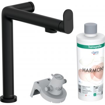 Baterie bucatarie Hansgrohe Aqittura M91 240 cu 3 cai si sistem filtrare  negru mat