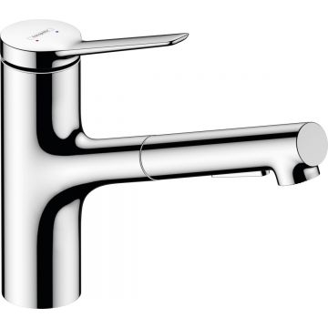 Baterie bucatarie Hansgrohe Zesis M33 150  dus extractibil cu 2 tipuri de  jet  crom