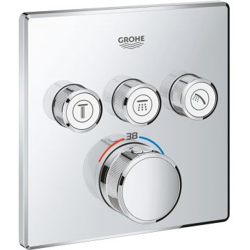 Baterie cada - dus termostatata Grohe Grohtherm SmartControl cu montaj incastrat  necesita corp ingropat  crom